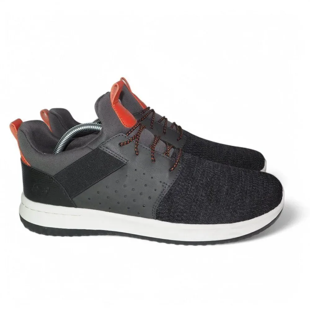 Skechers Delson Classic Fit Air Cooled Comfort Sneakers Grey‎ Black 65474 Men 11